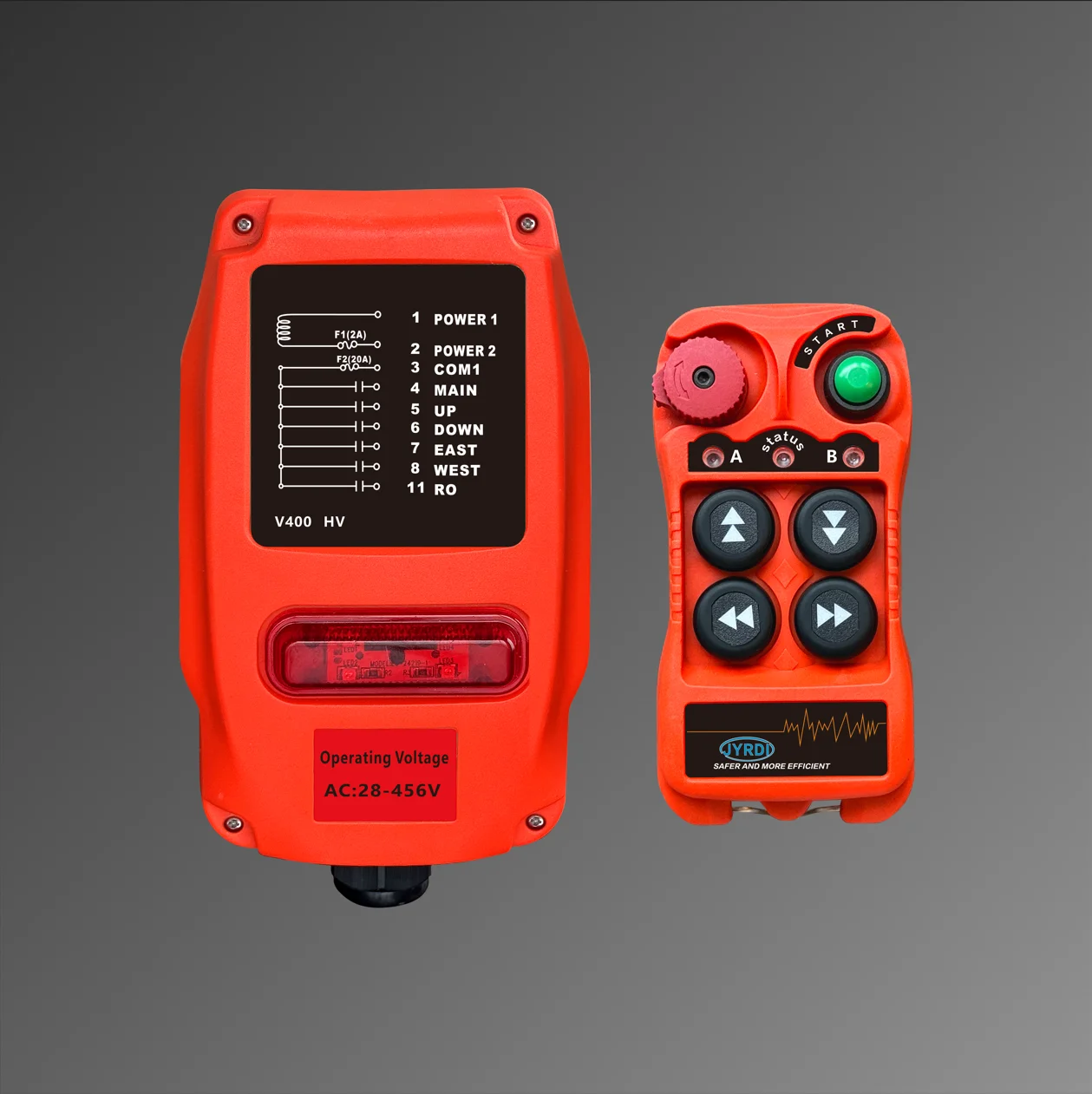 New Q400 4 buttons single speed Industrial Wireless Radio Crane Remote Control switches winches Hoist track Crane Lift Control