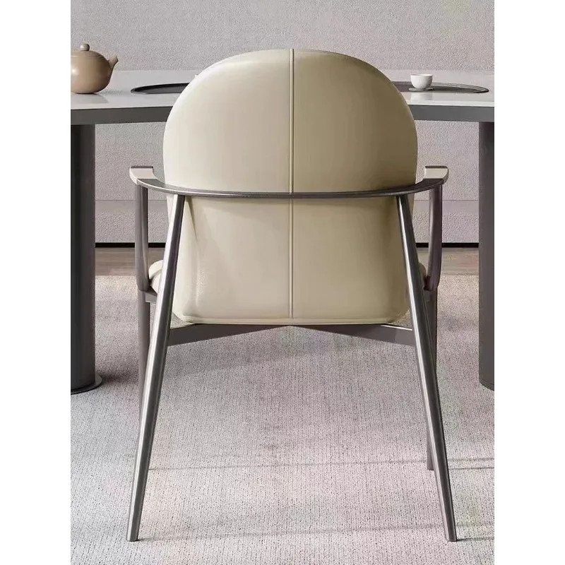 كرسي طعام، كرسي مضيف فاخر خفيف، كرسي طاولة شاي حديث فردي، مكتب منزلي، كرسي طاولة طعام #6