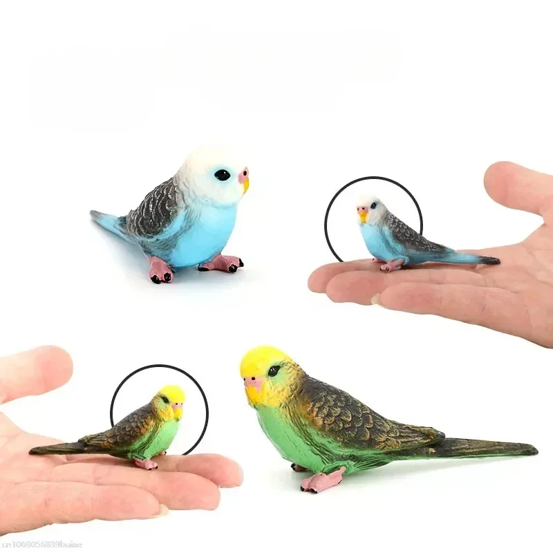 Simulation Parrot Parakeet Miniature Landscape Ornament Animal Model Lawn Figurine Artificial Bird Photography Props Creative