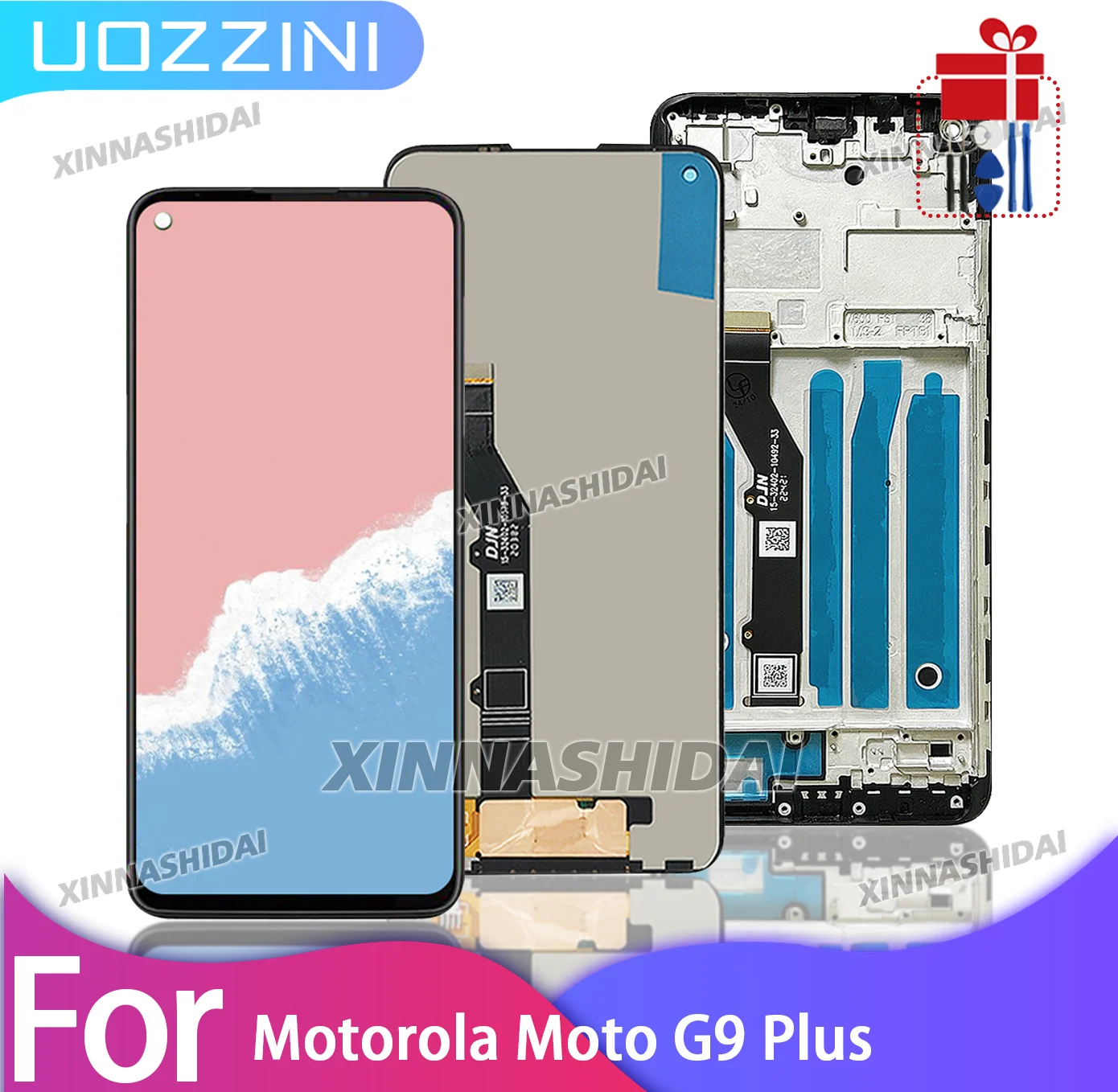 Getestet TFT Für Motorola Moto G9 Plus LCD Display Touch Screen Rahmen Digitizer Montage für Moto G9 Plus Teile