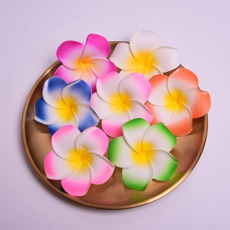 

100Pcs Foam Egg Flower Heads Home Decor Fake Flowers DIY Artificial Wreath Headdress Hawaiian Wedding Beach Party Craft Gifts