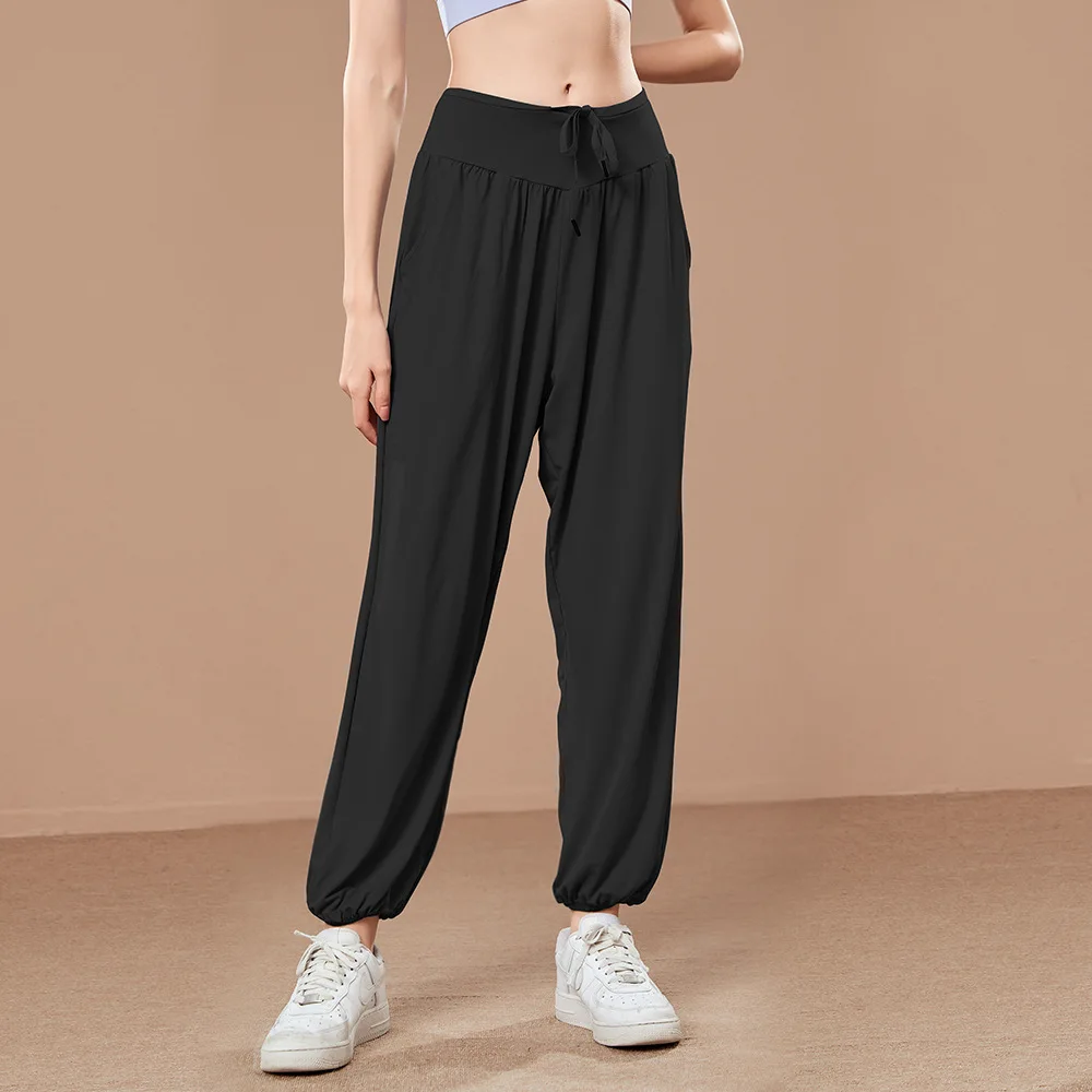 

Sweatpants Women Loose Wide Leg Slim Fitness Pants Running Quick Dry Training Casual Drawstring Yoga Pants Loose Soft