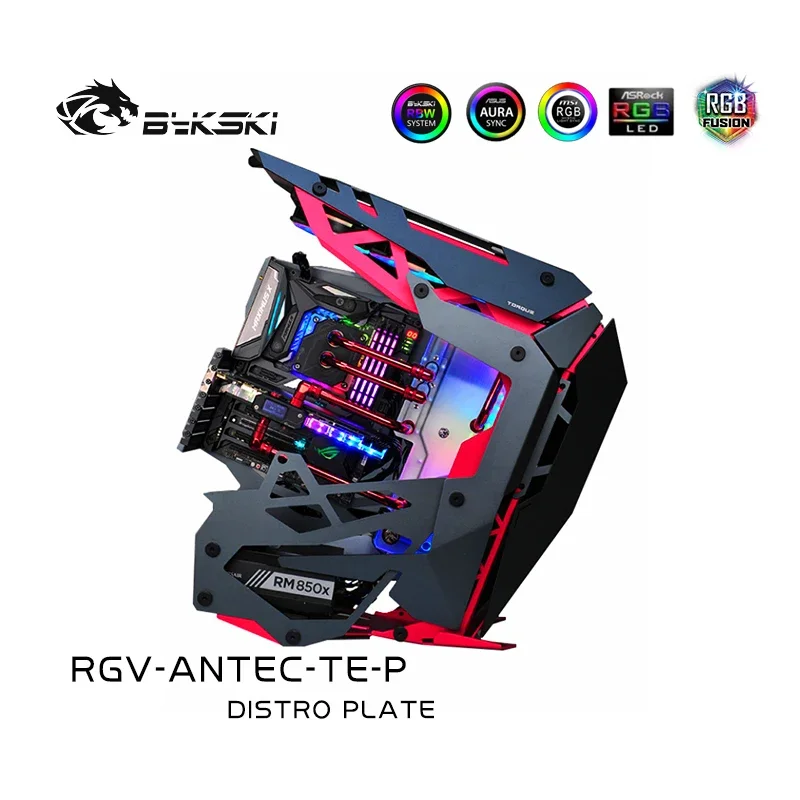 Bykski RGV-Antec-TE-P, Distro Plate For Antec Torque Case,MOD Waterway Board Water Cooling Kit For Computer CPU GPU Heatsink