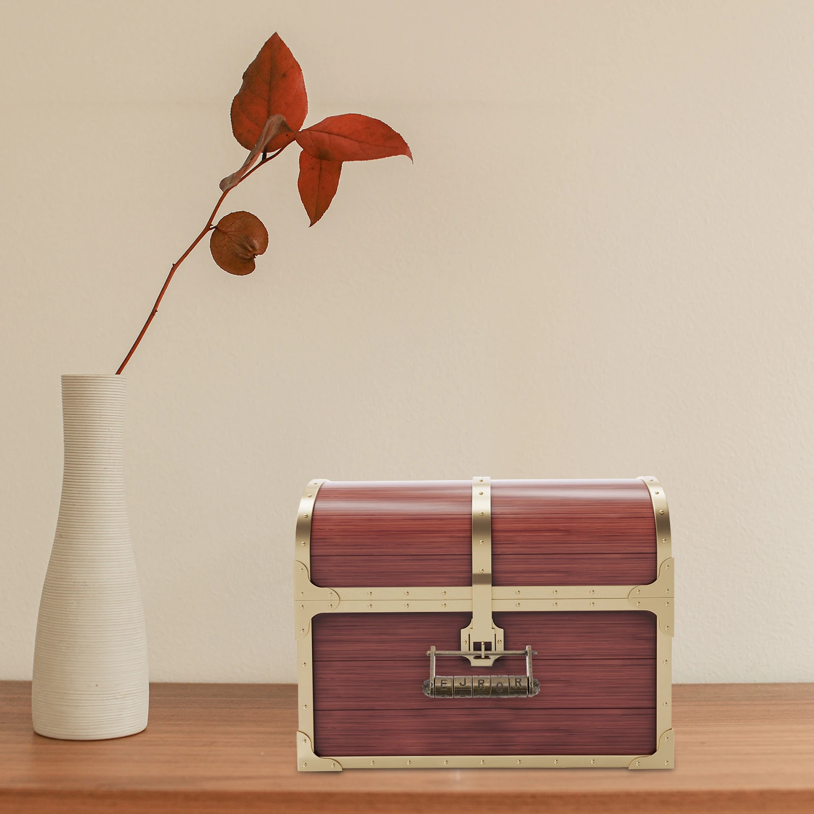 

Retro Padlock in Ancient Style Strong Metal Letter Lock for Box Security Decor Home Office Vintage Lock for Drawer Jewelry Case