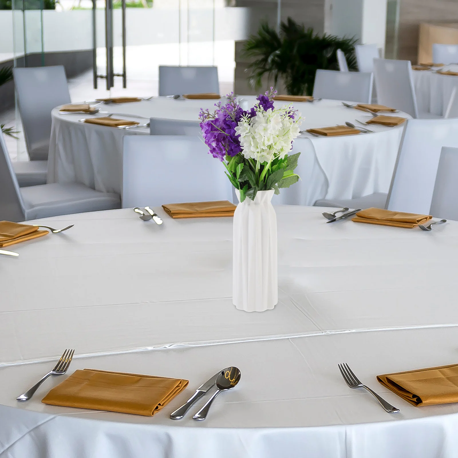 

3Pcs Realistic Artificial Flower Decoration Faux Flower Stems for Home Office Wedding Party Decor DIY Craft Spring Floral