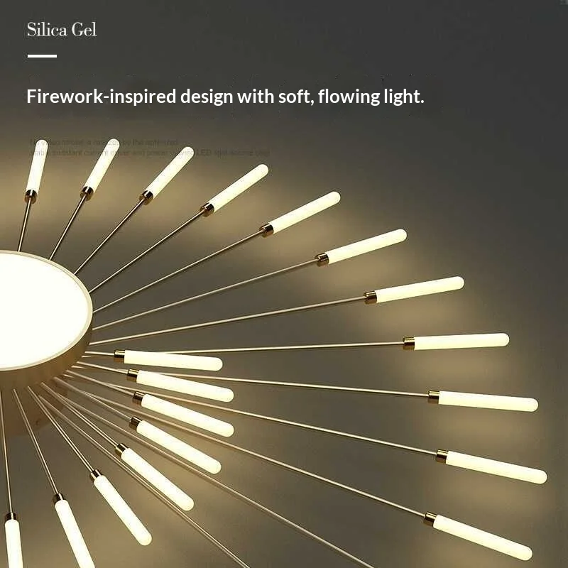 Aluminum Vortex Firework Ceiling Light Nordic Creative LED Lamp for Bedroom Living Room Home Decor Modern Indoor Lighting Led