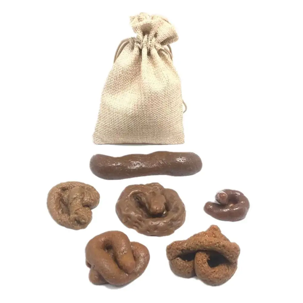 6Pcs Set April Fool's Day Fake Poo Novelty Halloween Gift Funny Toy Soft Poop Simulation Poop Poop Toys