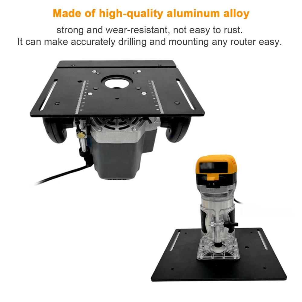 

3 pcs Router Table Insert Plate Aluminum Alloy Wood Milling Flip Board Trimming Machine Engraving Auxiliary Woodworking Benches