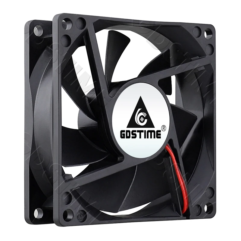 Gdstime 8025 2Pin 48V Cooling Fan 12V 24V 80mm Dual Ball USB 5V Axial Fan 80x80x25mm 8CM DC Power Fan For PC Case&CPU Cooling
