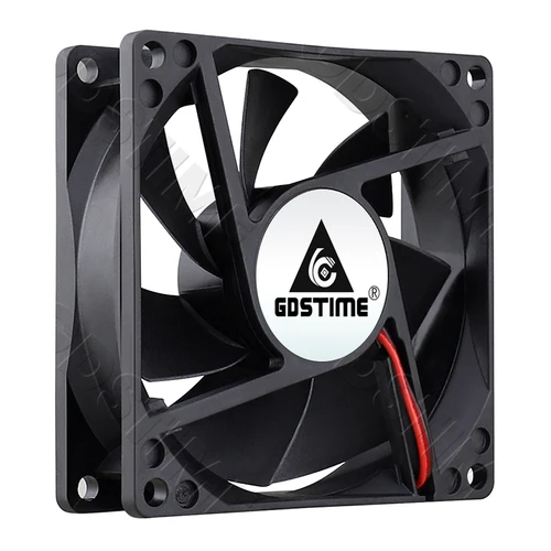 Imagen 2 del producto Gdstime 8025 2Pin 48V ventilador de refrigeración DC 5V 12V 24V 80mm doble bola USB ventilador Axial 80x80x25mm 8CM sin escobillas portátil PC ventilador enfriador de caja