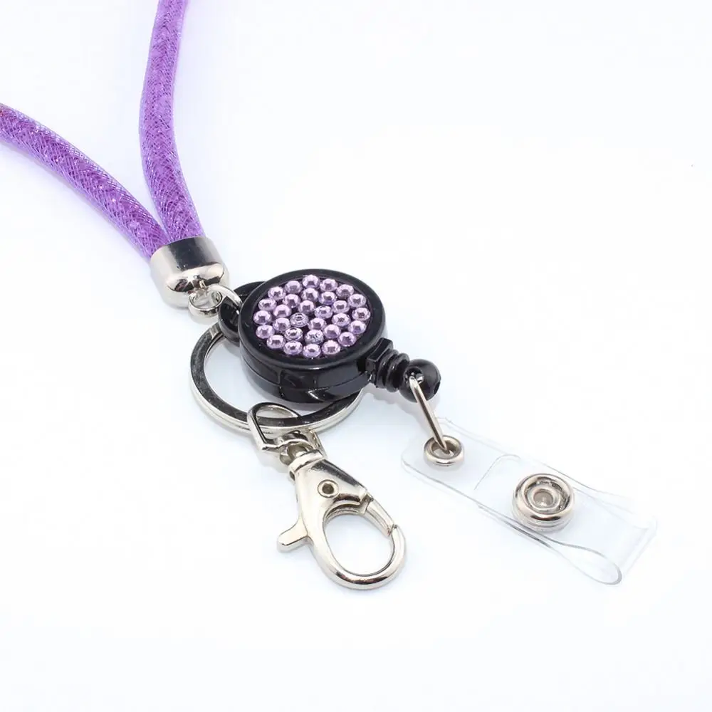 Plain Women For Keys Multi Color Id Holde Retractable Lanyard Lanyard Keyring Phone Strap
