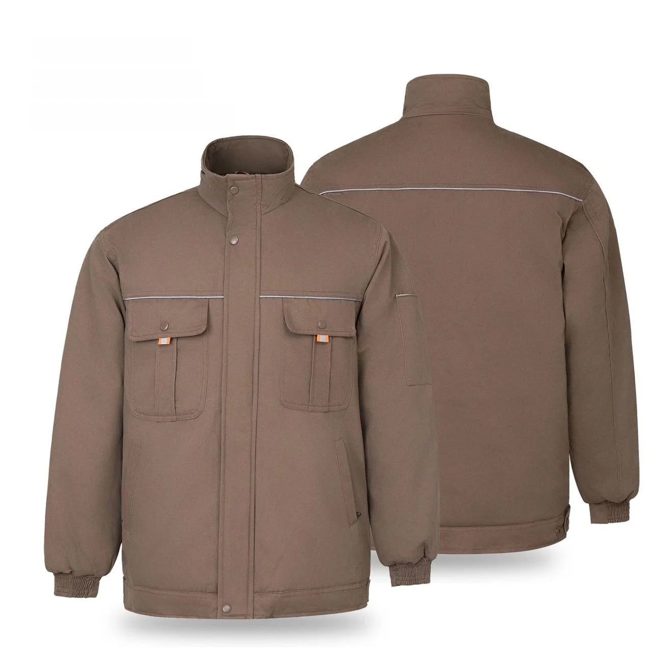 Jaket Katun Murni Thiened Berlapis Kapas untuk Musim Dingin, Mantel Katun Isolasi Hangat dengan Kerah Tegak atau Lengan Panjang, Pakaian Luar Pria