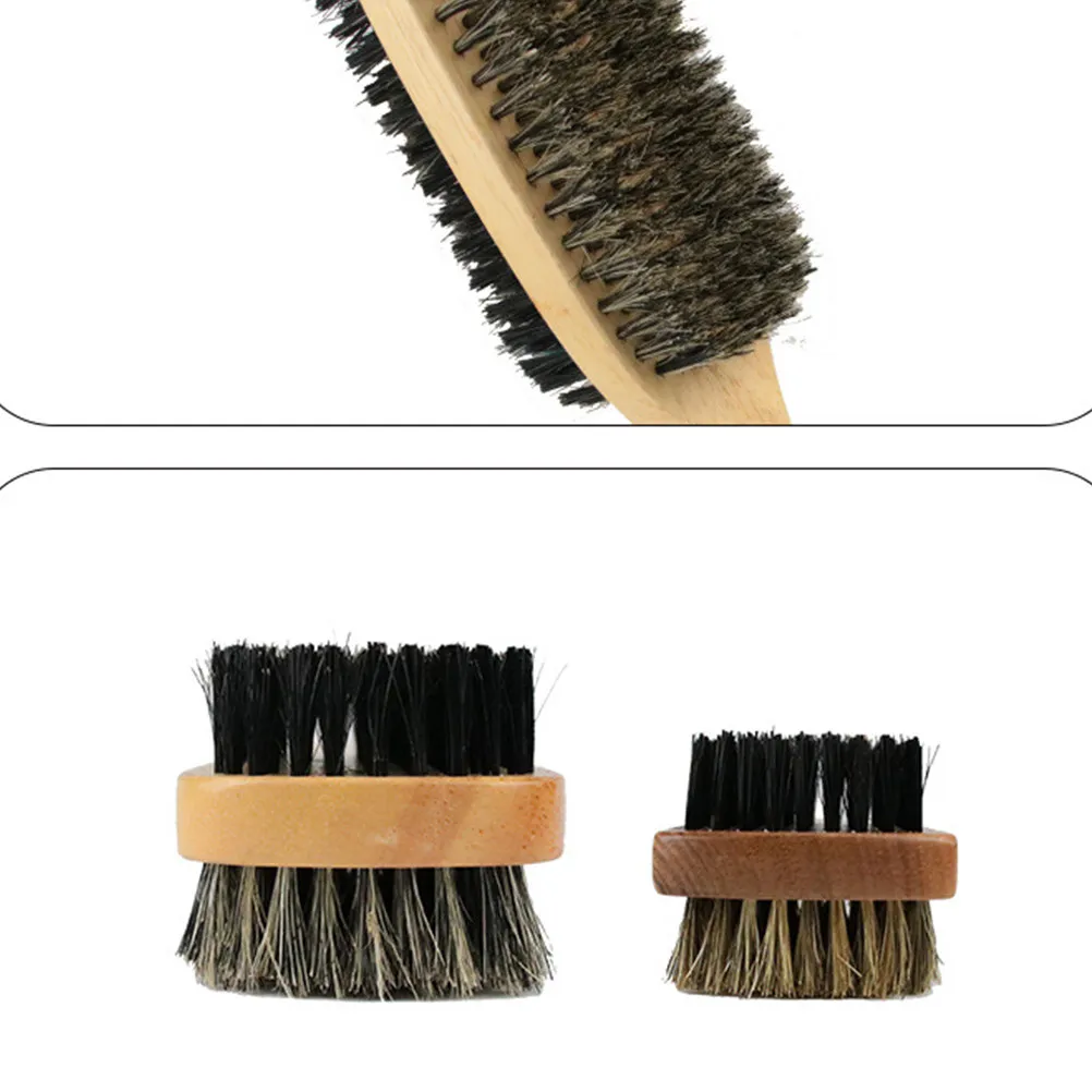 1Pcs Small Portable Beard Brush Premium Material Gentle Skin Contact Professional Beard Comb Mustache Cleaner Hairdressing