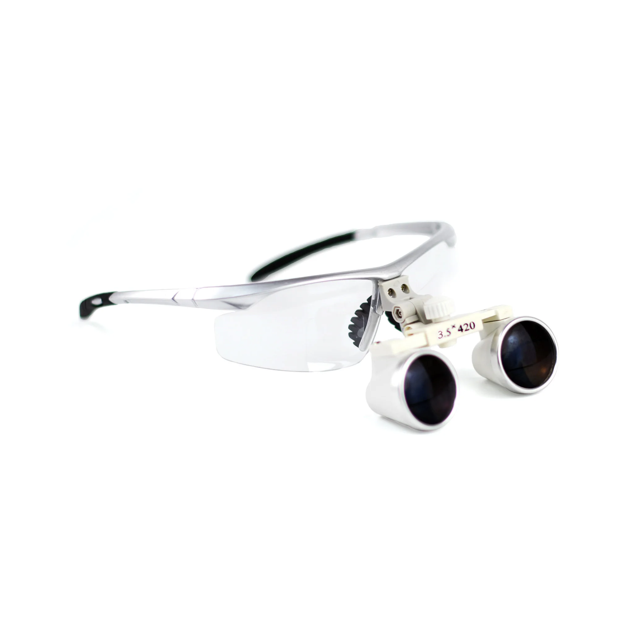 Surgical Magnifier Medical Loupes 3.5X Two Way Adjusting Optical Glass Frame Binocular Loupe Magnifying Glass 320-420mm