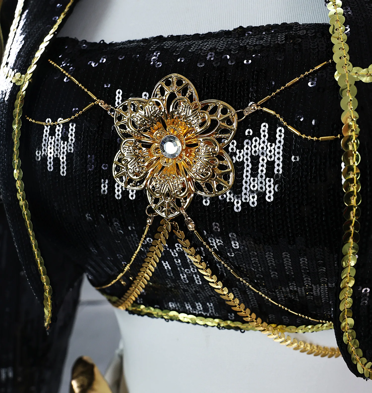 أطفال Kpop الشيطان هنتر هنتر رومي ميلا zuoyi تأثيري حلي الأسود والذهب مجموعة الأطفال فتاة المعبود لعب الأدوار زي #5