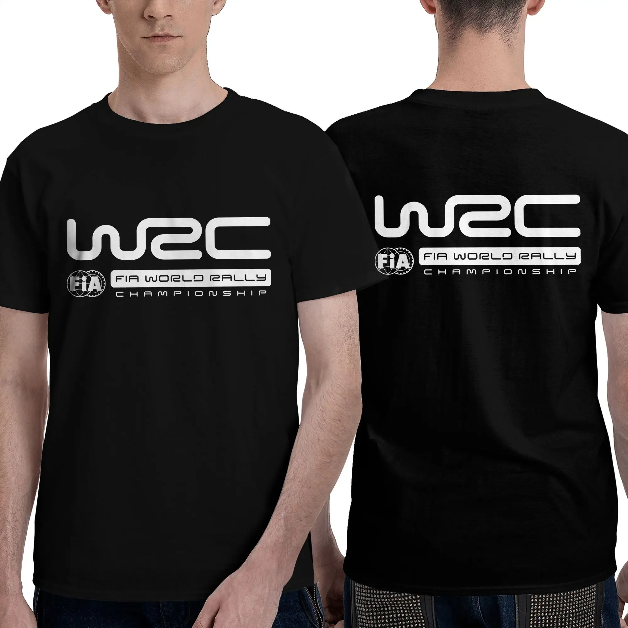 100% Cotton World Rally Championship WRC T-Shirt Men's Double Sided T Shirt Men Crew Neck Summer Shirts Tops S-6XL
