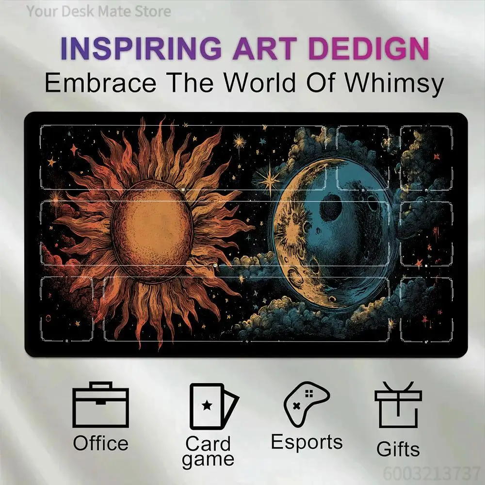 Mouse Pad Card Playmat Stitched with Magic Zones Game Mats Tabletop rug Card Battles Commander Gaming Duel deskmat Beginner
