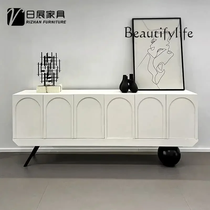 A Designer Side Cabinet, Modern Style, Long Strip End View Table Decoration, High Sense And Fashion