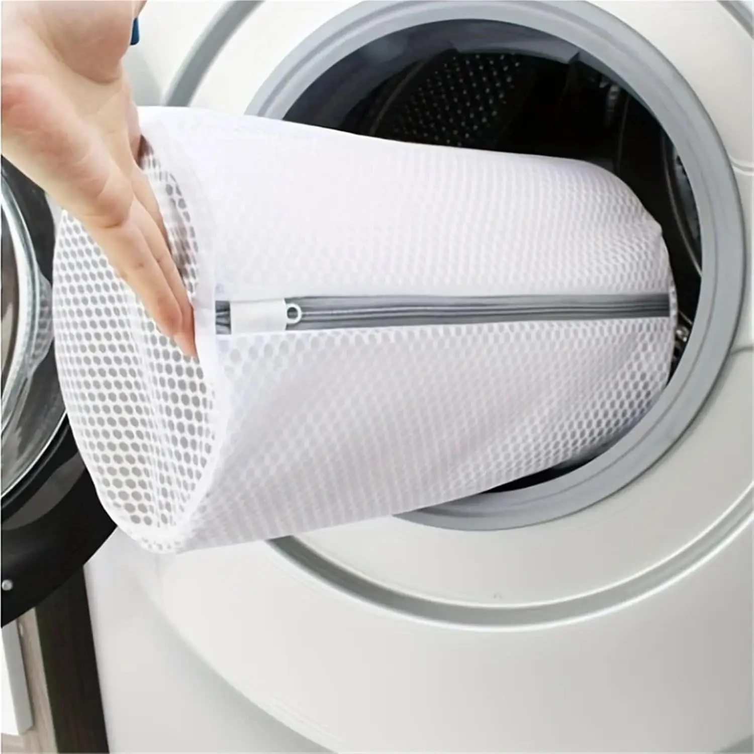 كيس تنظيف الغسيل الشبكي المتين على شكل قرص العسل 360 درجة °   حقيبة غسيل حماية قابلة لإعادة الاستخدام للأحذية الرياضية والجورب وحمالات الصدر والألعاب الرقيقة