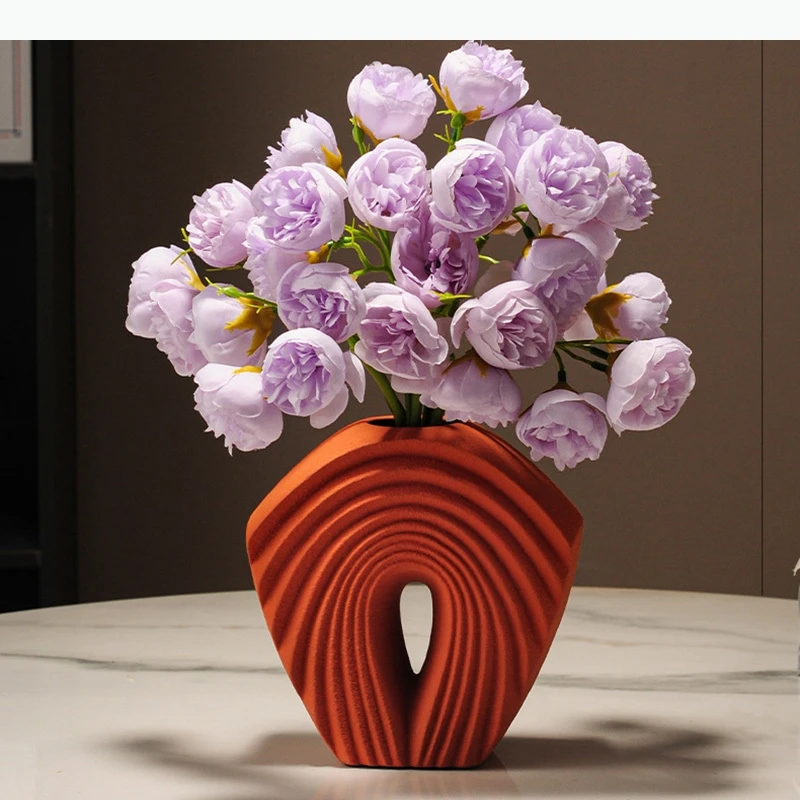 Multi Layer Folding Ceramic Vase Plant Pots Table Decoration Flowers Arrangement Floral Vases Room Aesthetic Decor
