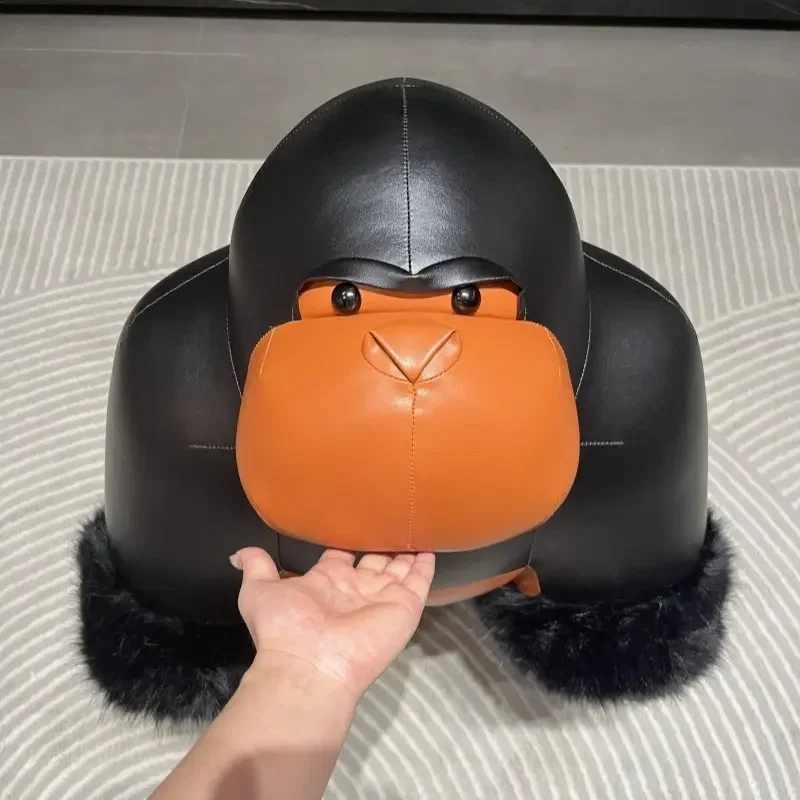 Home gorilla Creative Donkey King Kong toy Children's living room decor low stool Canapé salon salon