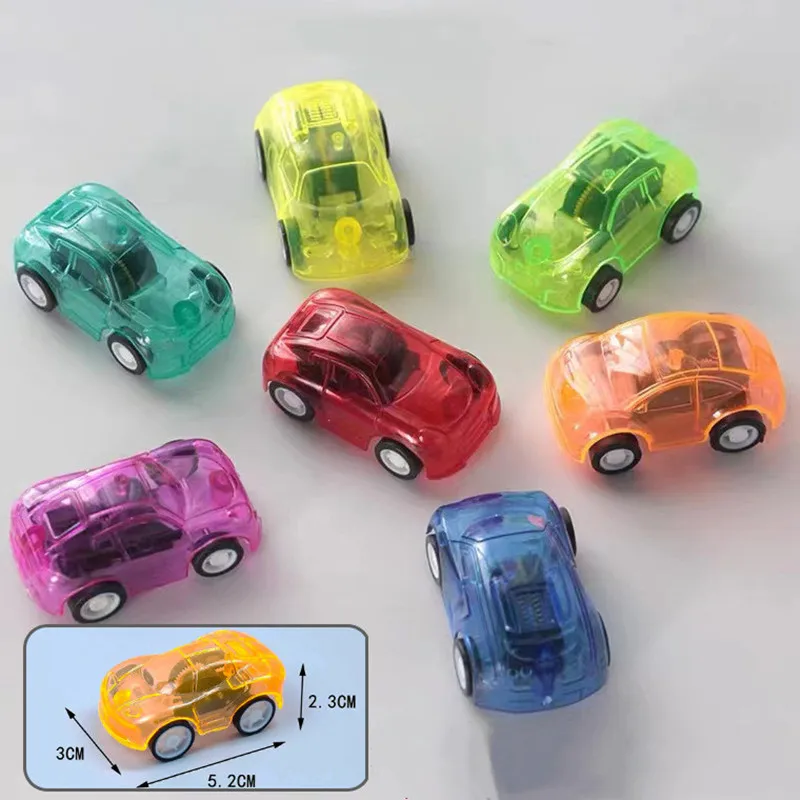 20 Stück kreative Mini-Auto Jungen Kind Kunststoff transparent zurückziehen Auto kleine Flugzeuge Spielzeug bevorzugen Party pädagogische Geburtstags geschenke