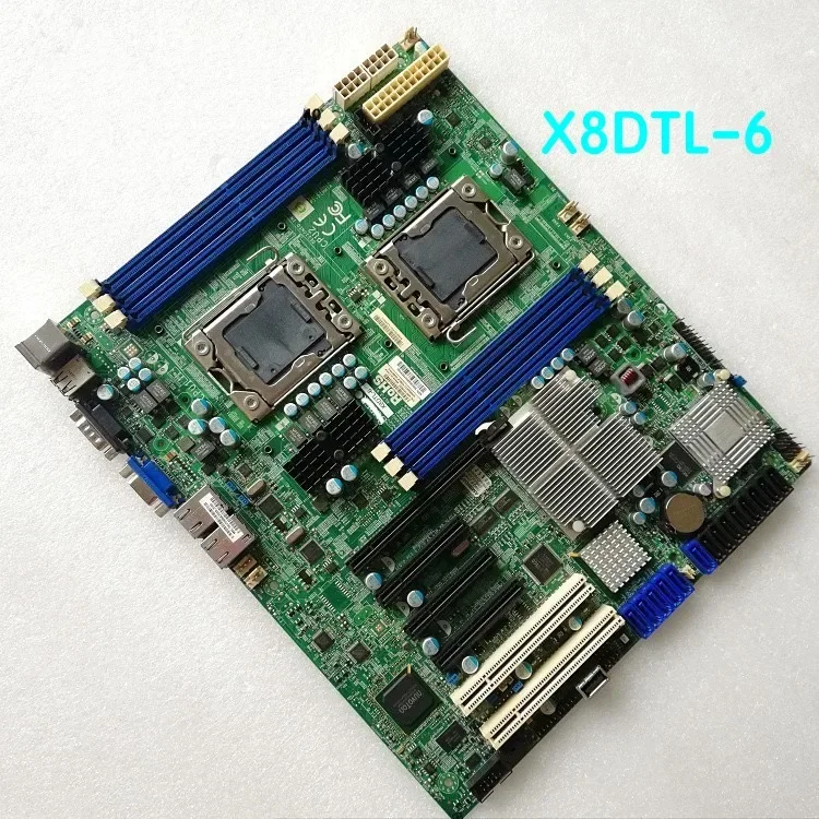 เหมาะสําหรับ X8DTL-6 Server เมนบอร์ด LGA 1366 X58 Mainboard 100% ทดสอบทํางานอย่างเต็มที่