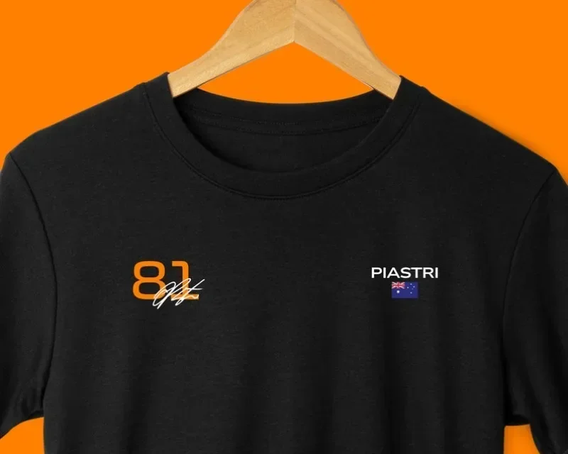 

Oscar Piastri T-Shirt, Formula 1 Racing Tee, Australian Flag, PIA, F1 Fans, F1 Gift, Number 81 - Unisex Softstyle T-Shirt