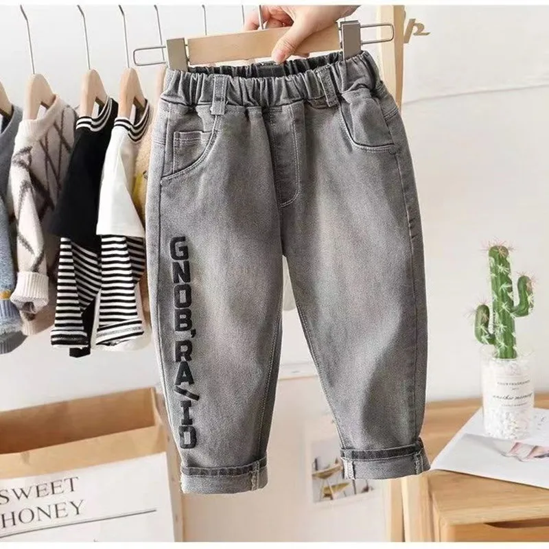 Bambini ragazzi Jeans primavera e autunno ragazzi pantaloni Jeans larghi per bambini nuovi pantaloni lunghi per bambini alla moda edizione coreana