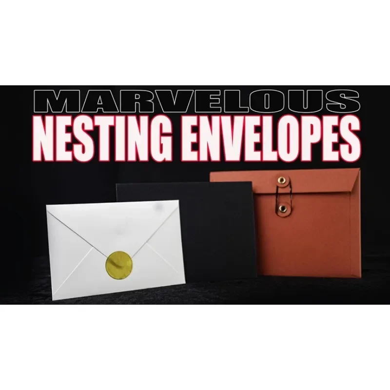 Marvelous Nesting Envelopes (Gimmicks and Online Instructions) Beginner Magic Tricks Close up Magic Props Magician Mentalism Fun