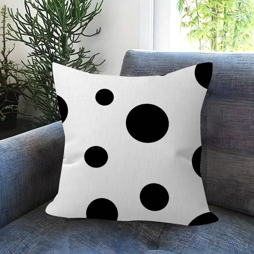 Modischer Polka-Dot-Figurenkissenbezug, Dekorativer Kissenbezug für Feiertage – Detail 16