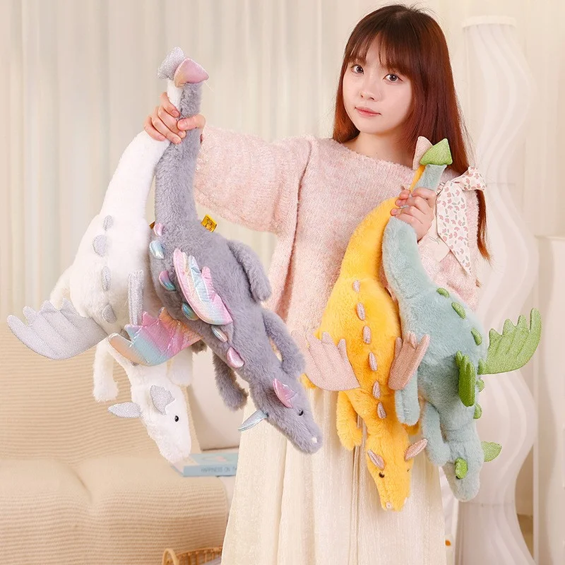 Cute Flying Dragon Pillow Plush Toy Soft Animal Series Doll Cute Dinosaur Doll Halloween Christmas Home Decor