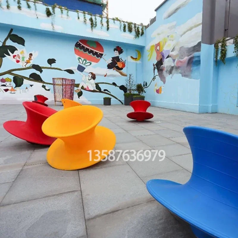 Creative Spinning Tumbler Seat: Gyro Chair for Children and Adults, Home Amusement Park Toy, Outdoor Plastic Leisure Stool