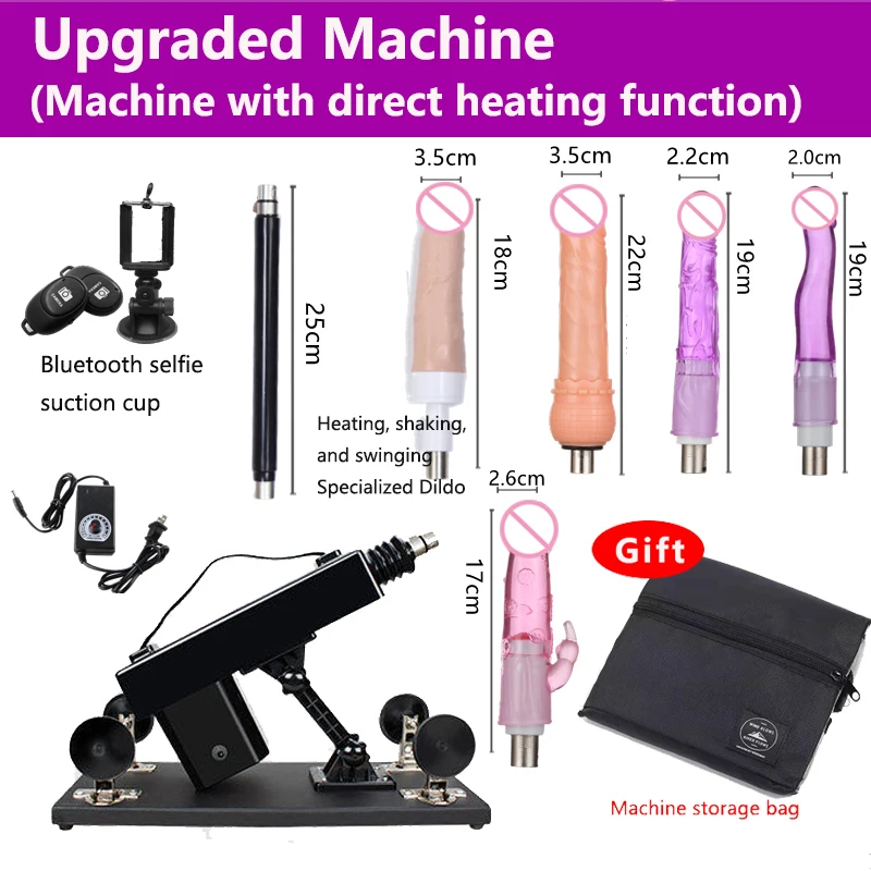 

Automatic Telescopic Sex Machine with Direct Heating Function Sex Toys 3XLR Dildos Masturbation Cup Attachments for Women Men