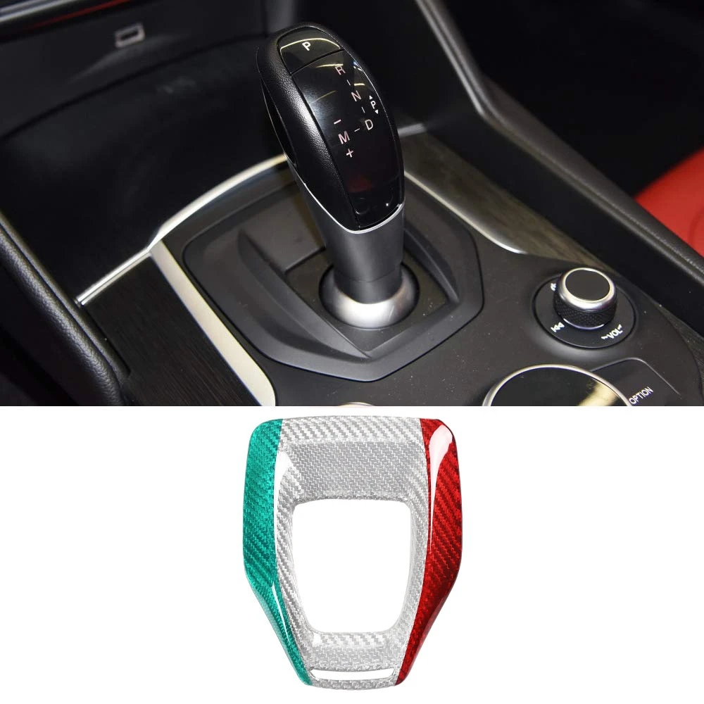 Central Control Gear Shift Panel Cover Carbon Fiber for Alfa Romeo Giulia Stelvio 2020 Car Interior