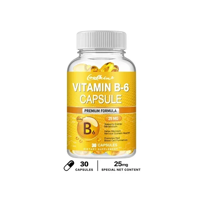 Vitamin B-6 Supplement - Maximum Absorption 120 Softgels Non-GMO, Gluten-Free Supplement