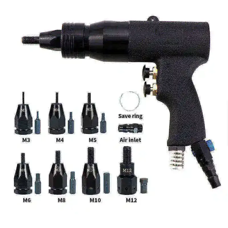 Self-locking Head Pneumatic Air Rivet Nut -Gun Portable Air Drilling Tapping -Gun Machine