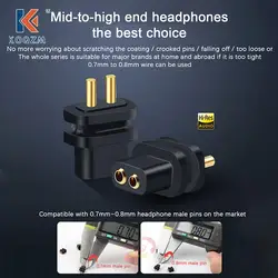 2pcs 0.78 Double Needle Socket UE QDC Custom Diy Earphone Repair Flat/Convex/Notch Female Socket Compatible 0.7-0.8 Male Pin