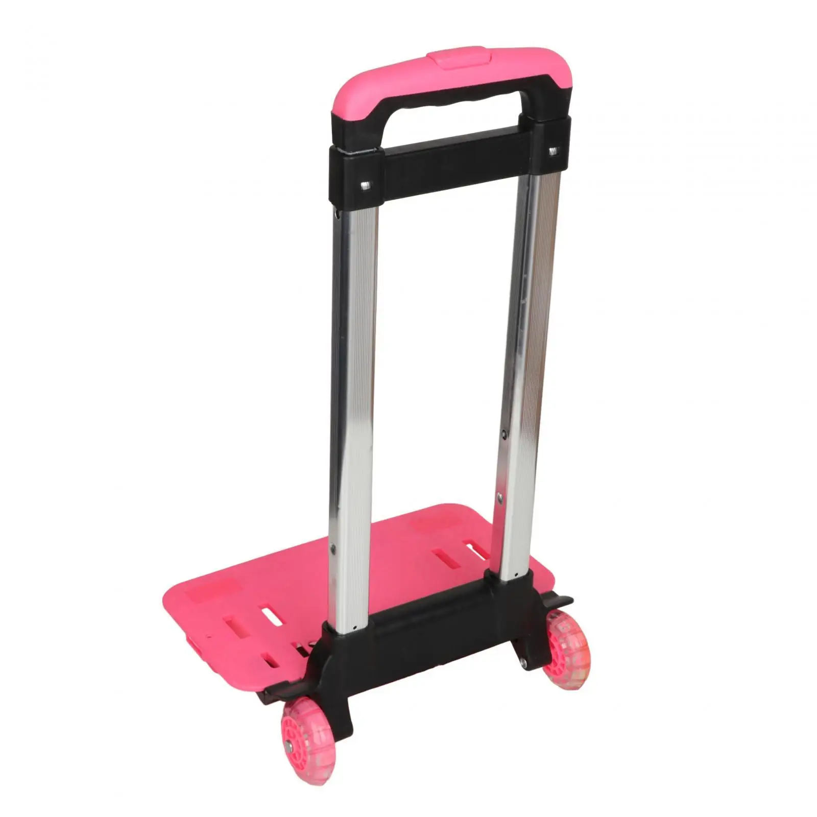 Backpack Hand Truck Backpack Trolley Foldable Telescopic Rod,2 Wheels Pink Folding Trolley Cart Wheeled Hand Trolley for Kids view 2