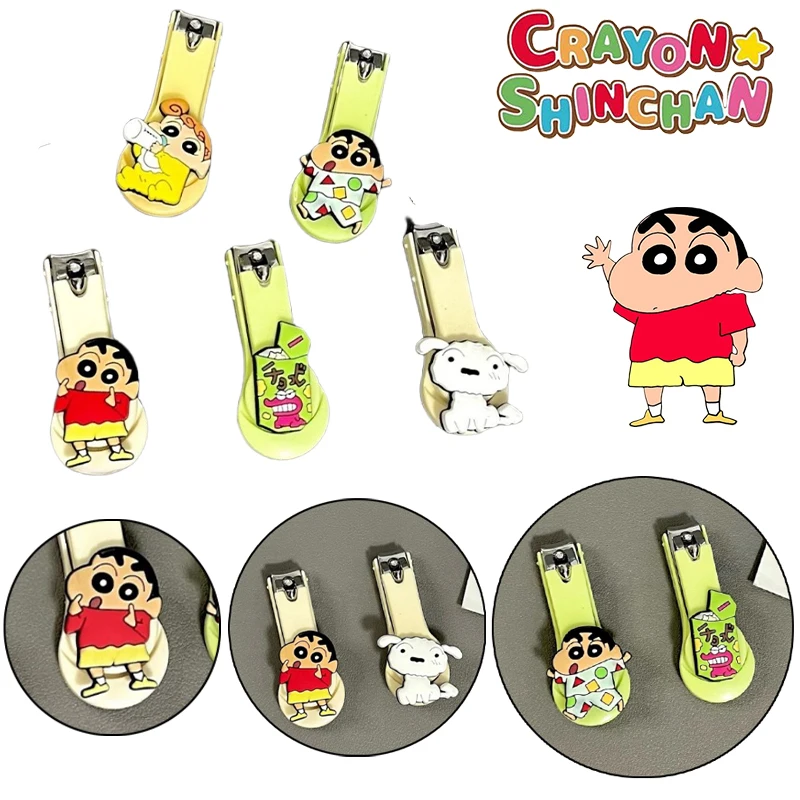 Crayon Shin-chan Children Cartoon Nail Clippers Anime Figure Portable Outdoor Fingernail Toe Scissors Kids Creative Nails Cutter