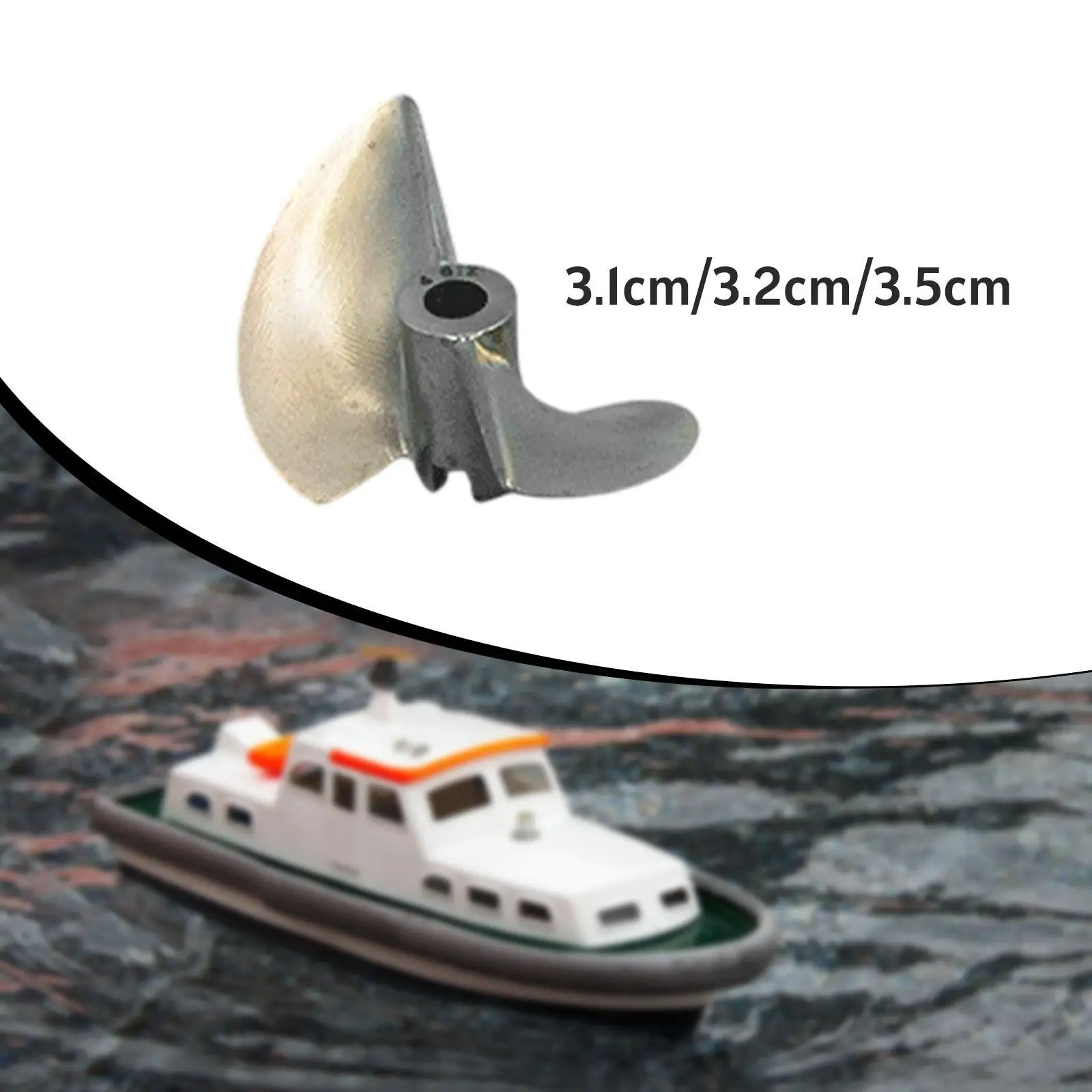 RC Boat Propeller 2 Blades Fan Shape Replacement Copper for Remote Control Boats for Ship Model RC Boat Ship Outboard Paddle