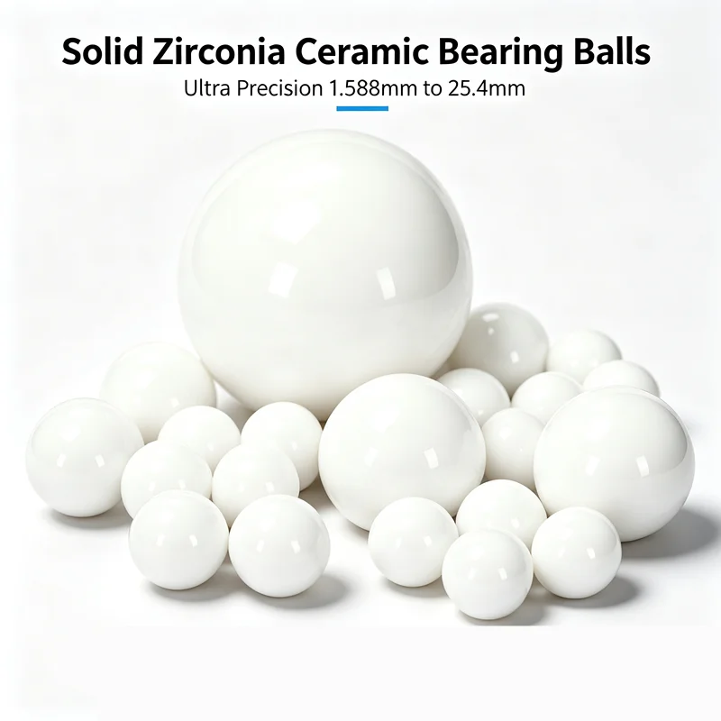 Solid Zirconia Ceramic Bearing Balls Ultra Precision, 1.588mm 2.381mm 3.175mm 3.969mm to 25.4mm Ceramic Beads