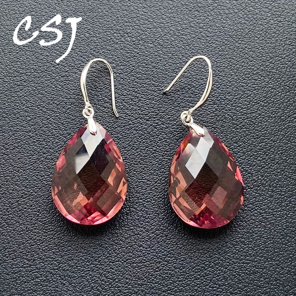 

Elegant 18*25mm Zultanite Earring Sterling 925 Silver Water Drop Gemstone Created Sultanite Jewelry for Women Wedding Party Gift
