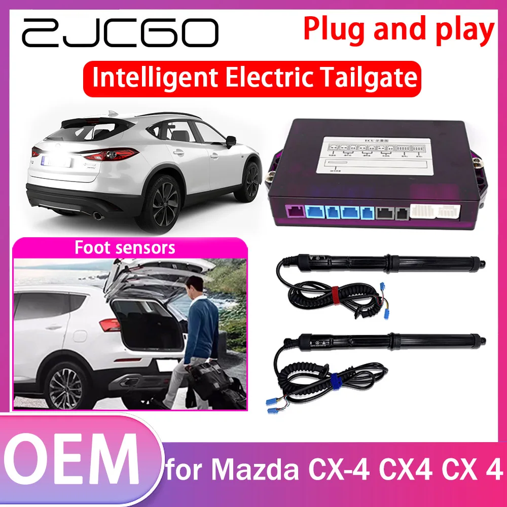 ZJCGO Electric Tailgate Lift Drive Trunk Opening Tail Gate Lift Soft Close Car Door for Mazda CX-4 CX4 CX 4 2016~2023