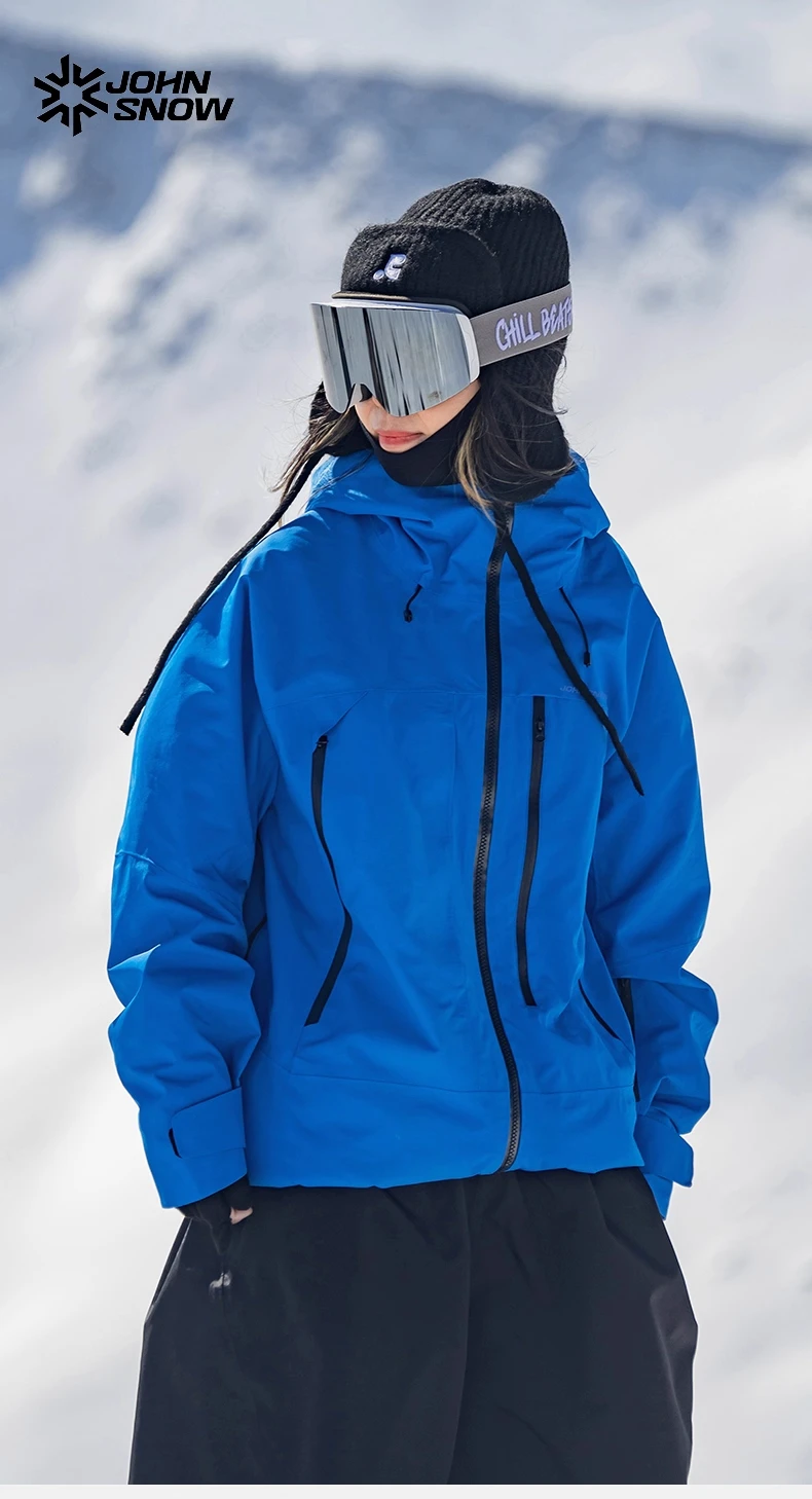 John Snow 2026 Unisex Snowboardjacke im Amerikanischen Stil Professionelle Wasserdichte Winddichte Thermische Winter-Skijacke für Männer & Frauen – Detail 2