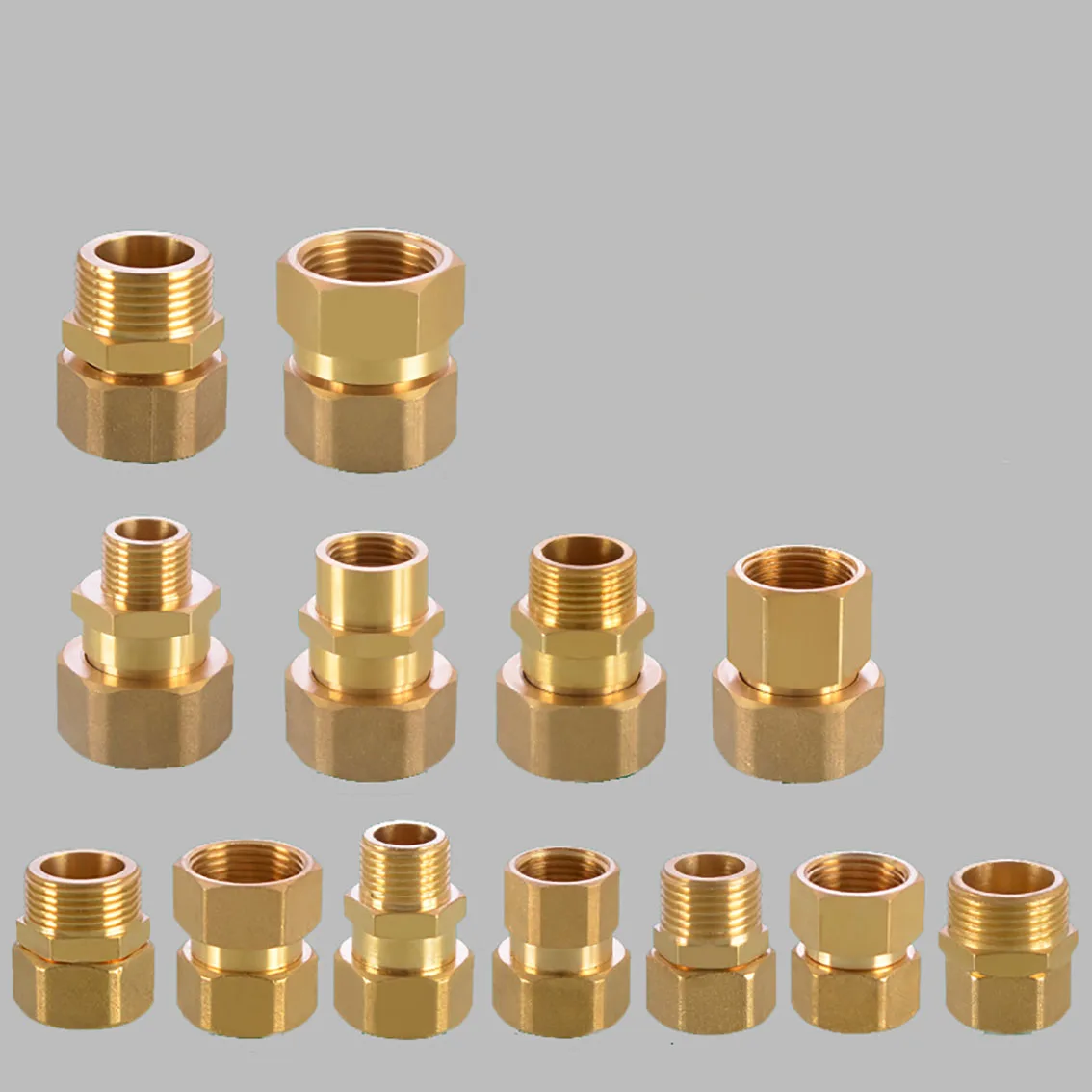 

1/2" 3/4" 1" BSP Reducer Female*Male Thread Pipe Fittings Brass Joint Hose Water Gas Oil Tube Joint Adapter Coupler Connectors