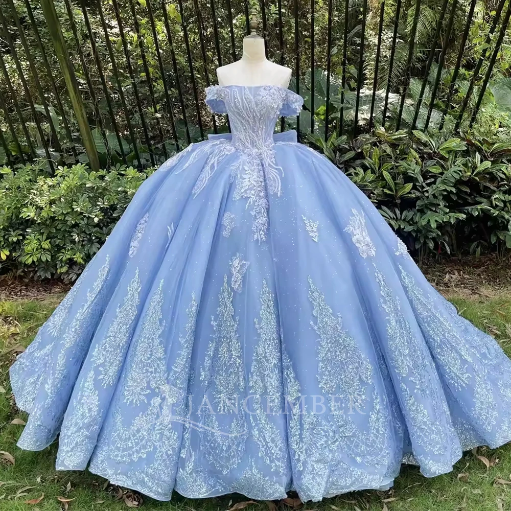 

Роскошное бальное платье с корсетом и жемчугом по индивидуальному заказу, платья Quinceanera, кружевное блестящее вечернее платье с аппликацией