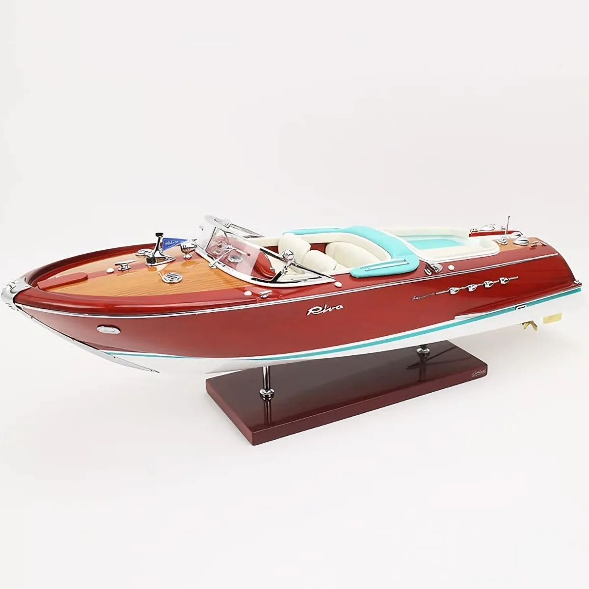 Modelo de yate de lujo hecho a mano Riva Aquarama, 55cm, hecho con materiales de madera de alta calidad, modelo de yate, adorno de juguete para barco, 1/15