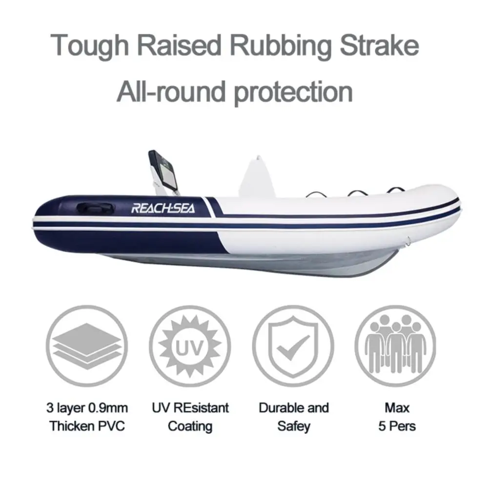 3m Aluminum RIB 11ft Hypalon Mehler PVC Inflatable Boat 5 Person Rigid Rowing Yacht Tender Motor Sport