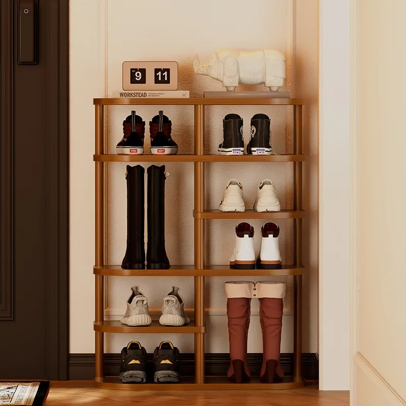 

Multi layer shoe rack, indoor bamboo shoe storage rack for household use, simple shoe storage cabinet with shoe compartment
